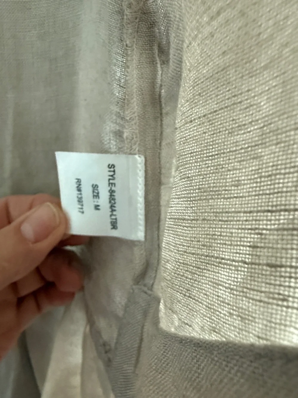 NWT Crosstree Lane Beige Linen Blend Ruffle Open Front Jacket Size Medium - Picture 4 of 9